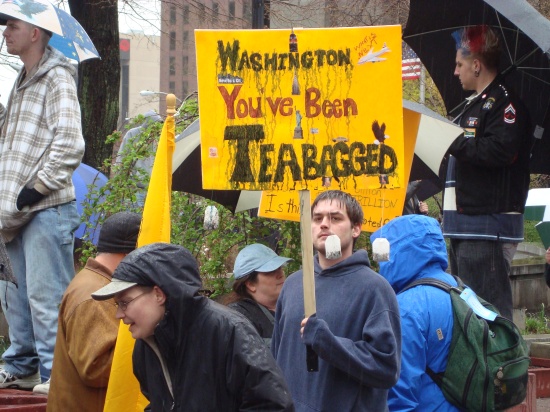 The reactionary Right proudly embraced the term Teabagger at the beginning.